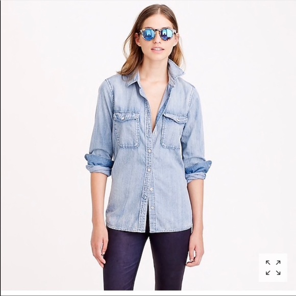 J. Crew Tops - J crew• Chambray Shirt
